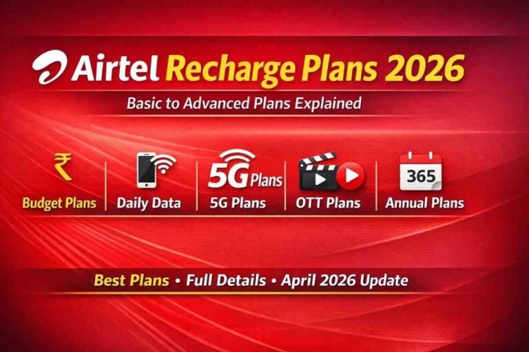 Airtel New Recharge Plans April 2026
